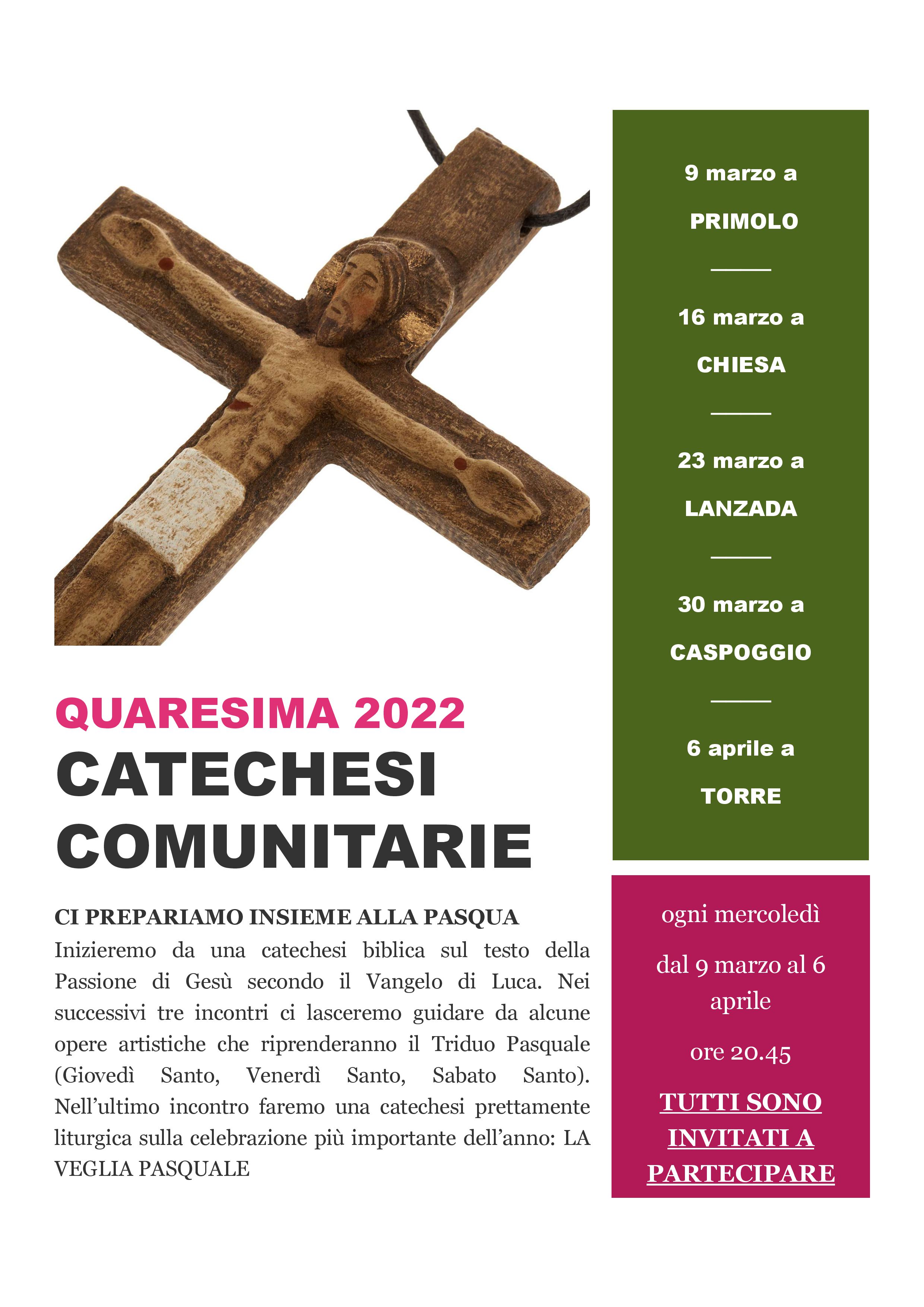 CATECHESI QUARESIMALE